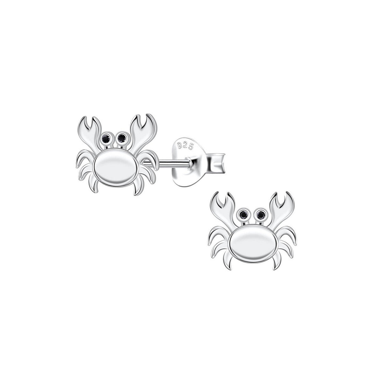 Dew CZ Crab Stud Earrings