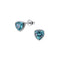 Dew Blue CZ Trillion Cut Stud Earrings