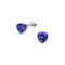 Dew Purple CZ Trillion Cut Stud Earrings