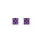 Dew 5mm Amethyst Square Stud Earrings