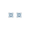 Dew 5mm Blue Topaz Square Stud Earrings