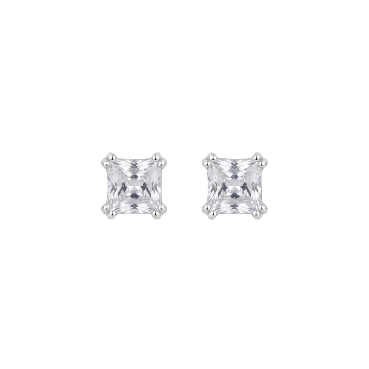 Dew 5mm CZ Square Stud Earrings