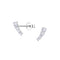 Dew CZ Curved Bar Stud Earrings