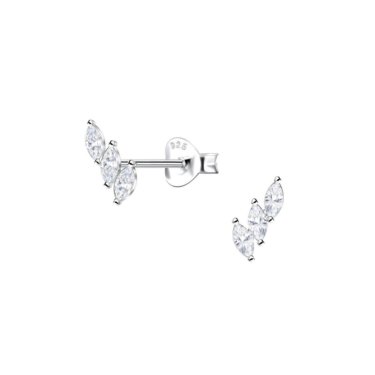 Dew Marquise CZ Linked Stud Earrings
