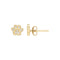 Dew Gold Plated Paw Print CZ Stud Earrings