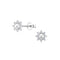 Dew Shell Pearl and Sun CZ Stud Earrings