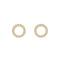 Dew Gold Plated Open Circle CZ Stud Earrings