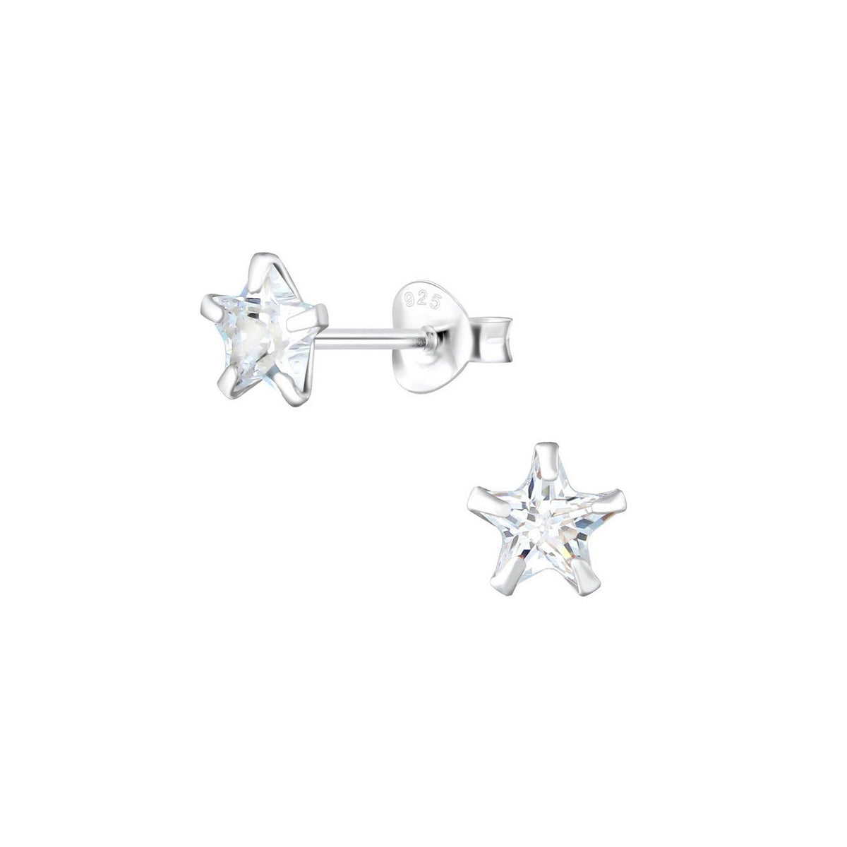 Dew 6mm Star CZ Stud Earrings