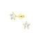 Dew 6mm Gold Plated Star CZ Stud Earrings