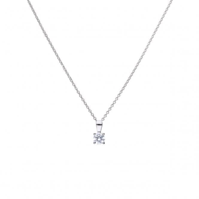 4 Claw Cubic Zirconia Solitaire 0.50ct Pendant P4917DiamonfireP4917