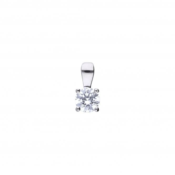 4 Claw Cubic Zirconia Solitaire 0.50ct Pendant P4917DiamonfireP4917