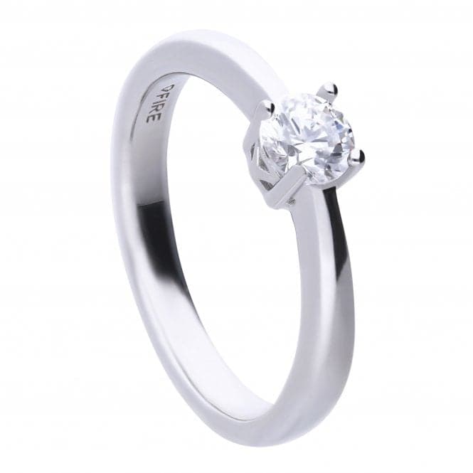 4 Claw Cubic Zirconia Solitaire 0.50ct Ring R3750DiamonfireR3750 16