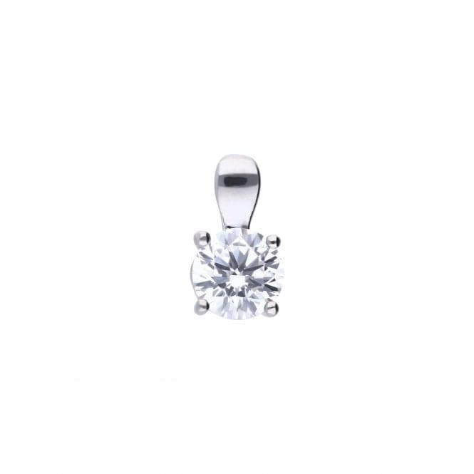 4 Claw Cubic Zirconia Solitaire 0.90ct Pendant P4919DiamonfireP4919