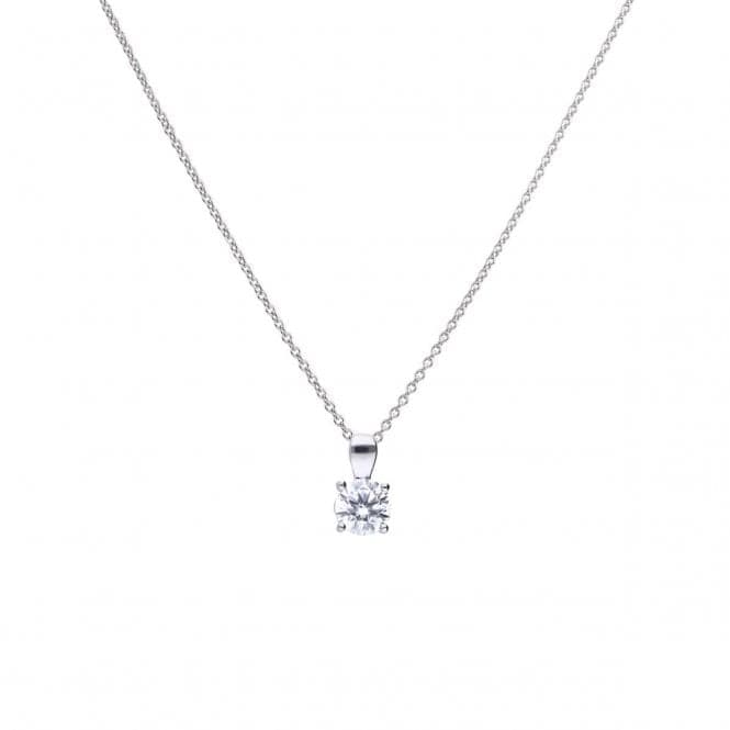 4 Claw Cubic Zirconia Solitaire 0.90ct Pendant P4919DiamonfireP4919