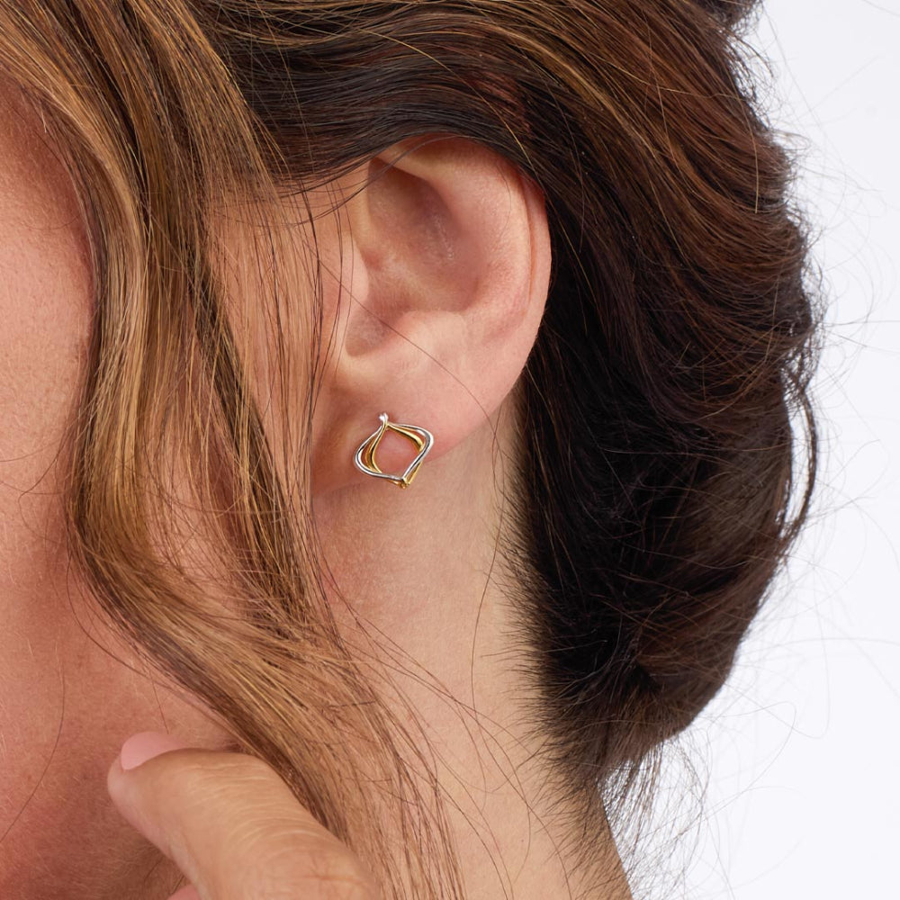 Kit Heath Alicia Golden Gold PlatedPetite Stud Earrings 40019GRP
