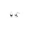 Kit Heath Coast Pebble Smooth Rhodium Plated Semi Hoop Stud Earrings 40152RP