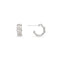 Kit Heath Blossom Flyte Honey Flower Rhodium Plated Chunky Semi Hoop Stud Earrings 40331RP