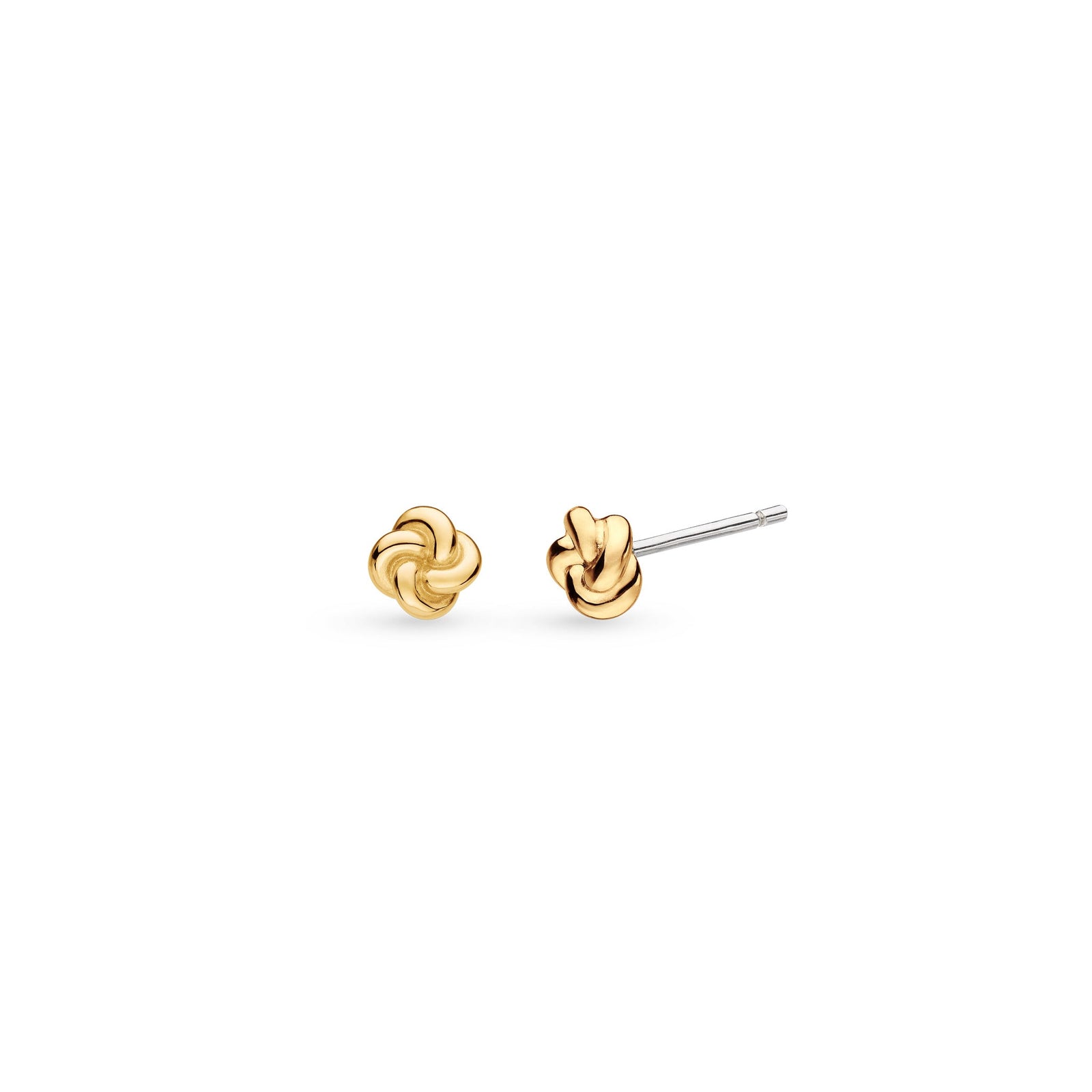 Kit Heath Marina Tide Knot Golden Gold Plated Stud Earrings 41060GRP