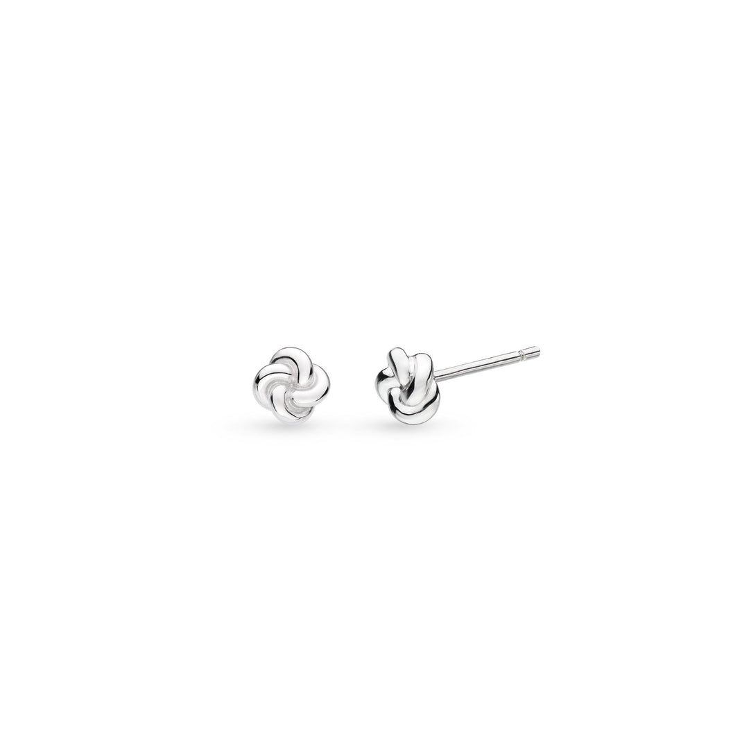 Kit Heath Marina Tide Knot Rhodium Plated Stud Earrings 41060RP