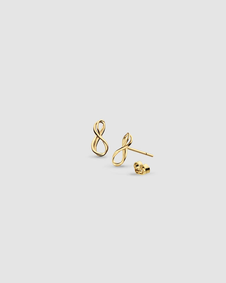 Kit Heath Infinity Mini Golden Gold Plated Stud Earrings 41160GD