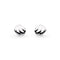 Kit Heath Océane Shell Echo Rhodium Plated Rounded Stud Earrings 41213RP