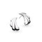 Kit Heath Océane Shell Echo Rhodium Plated Grande Stud Earrings 41215RP