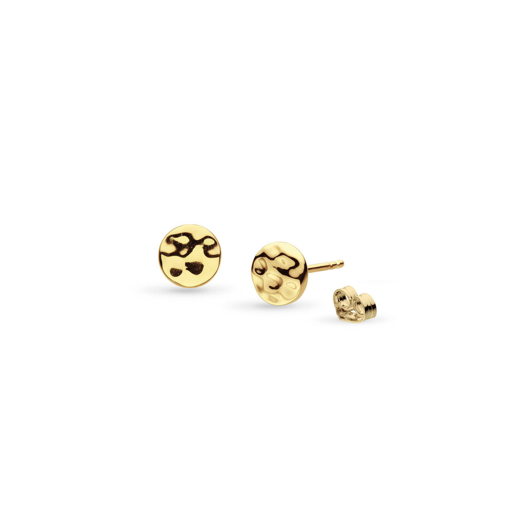 Kit Heath Mirage Reflect Golden Gold Plated Round Disc Stud Earrings 41221GD