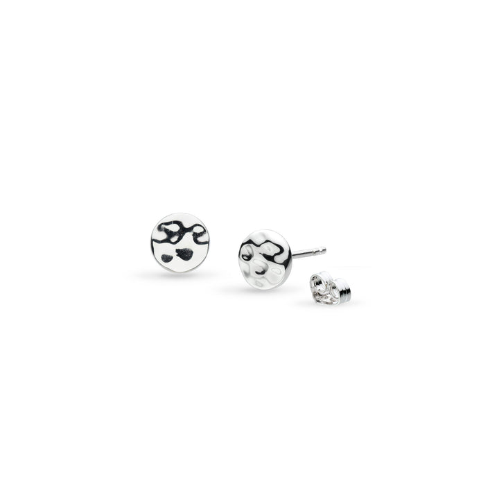 Kit Heath Mirage Reflect Rhodium Plated Round Disc Stud Earrings 41221RP