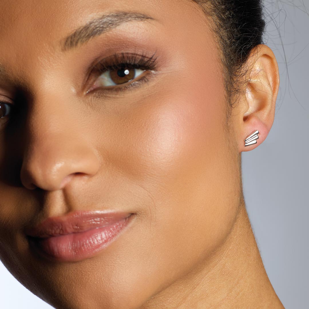 Kit Heath Array Rhodium Plated Stud Earrings 41890RP