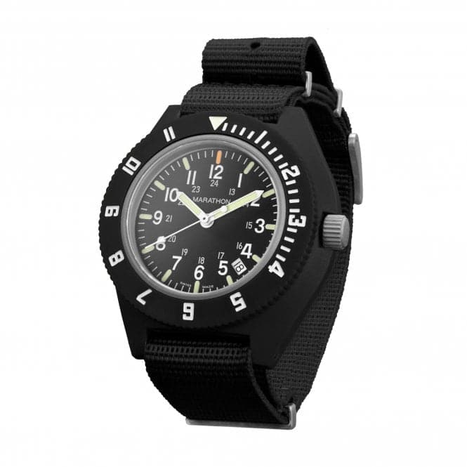 41mm MaraGlo Black Navigator w Date (NAV - DM) Nylon DEFSTAN WatchMarathon WatchesWW194013BK - 2102