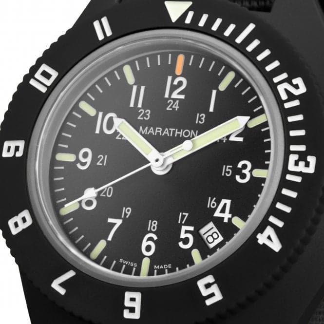 41mm MaraGlo Black Navigator w Date (NAV - DM) Nylon DEFSTAN WatchMarathon WatchesWW194013BK - 2102