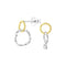 Dew Gold Plated Twisted Circles Stud Earrings
