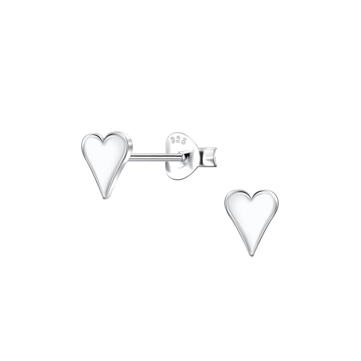 Dew Long Heart Stud Earrings