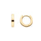 Dew 9mm Gold Plated Huggie Hinged Hoop Earrings