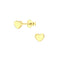 Dew Gold Plated Love Heart Stud Earrings