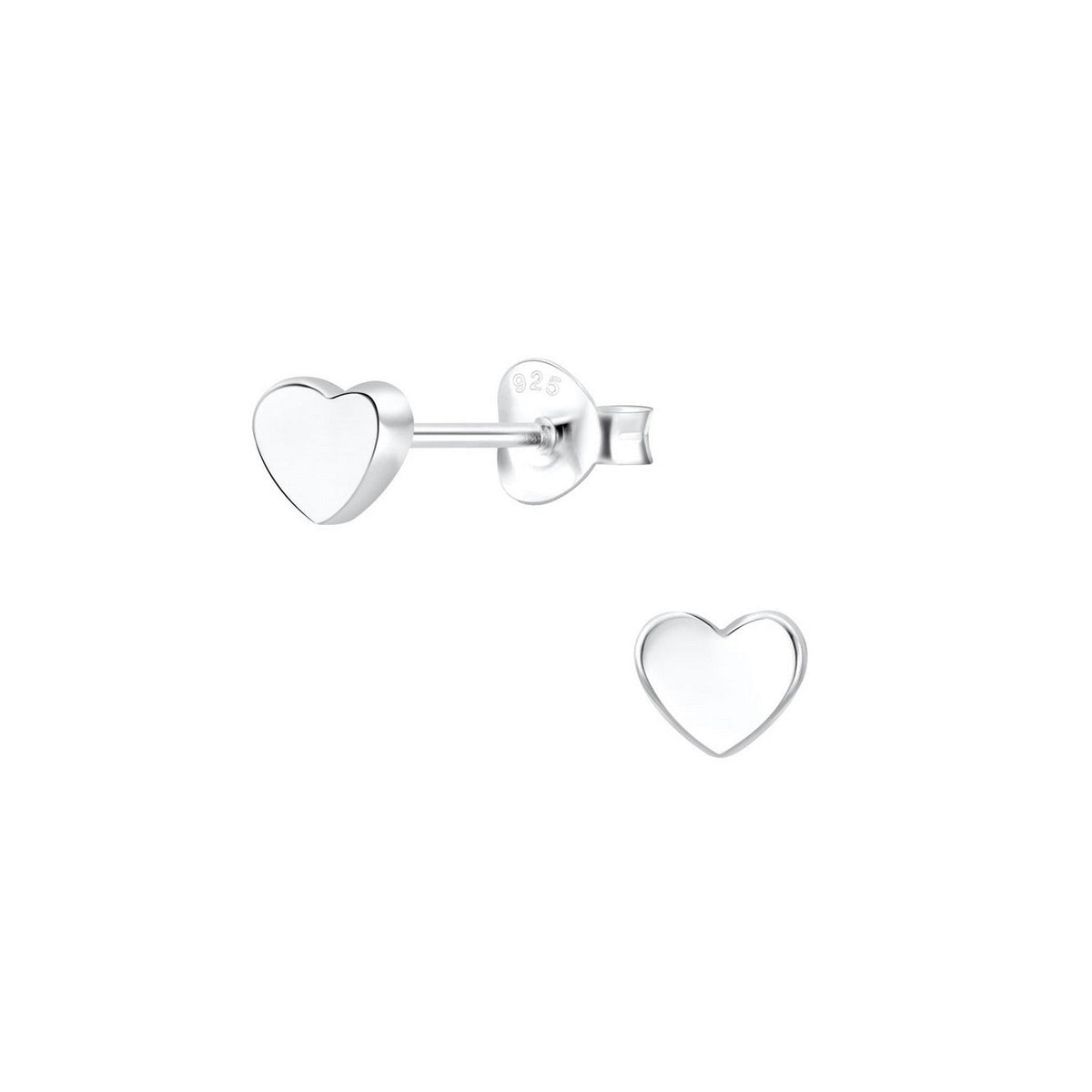 Dew Love Heart Stud Earrings