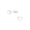 Dew Love Heart Stud Earrings