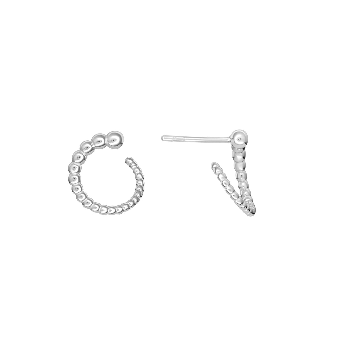 Dew Beaded Curve Stud Earrings 44513HP