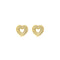 Dew Gold Plated Ridged Open Heart Stud Earrings 45812GD