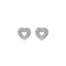 Dew Ridged Open Heart Stud Earrings 45812HP