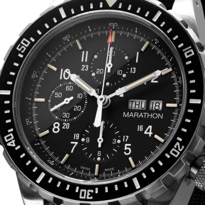 46mm Jumbo Diver Pilot's Automatic Chronograph (CSAR) WatchMarathon WatchesWW194014SS - 0130