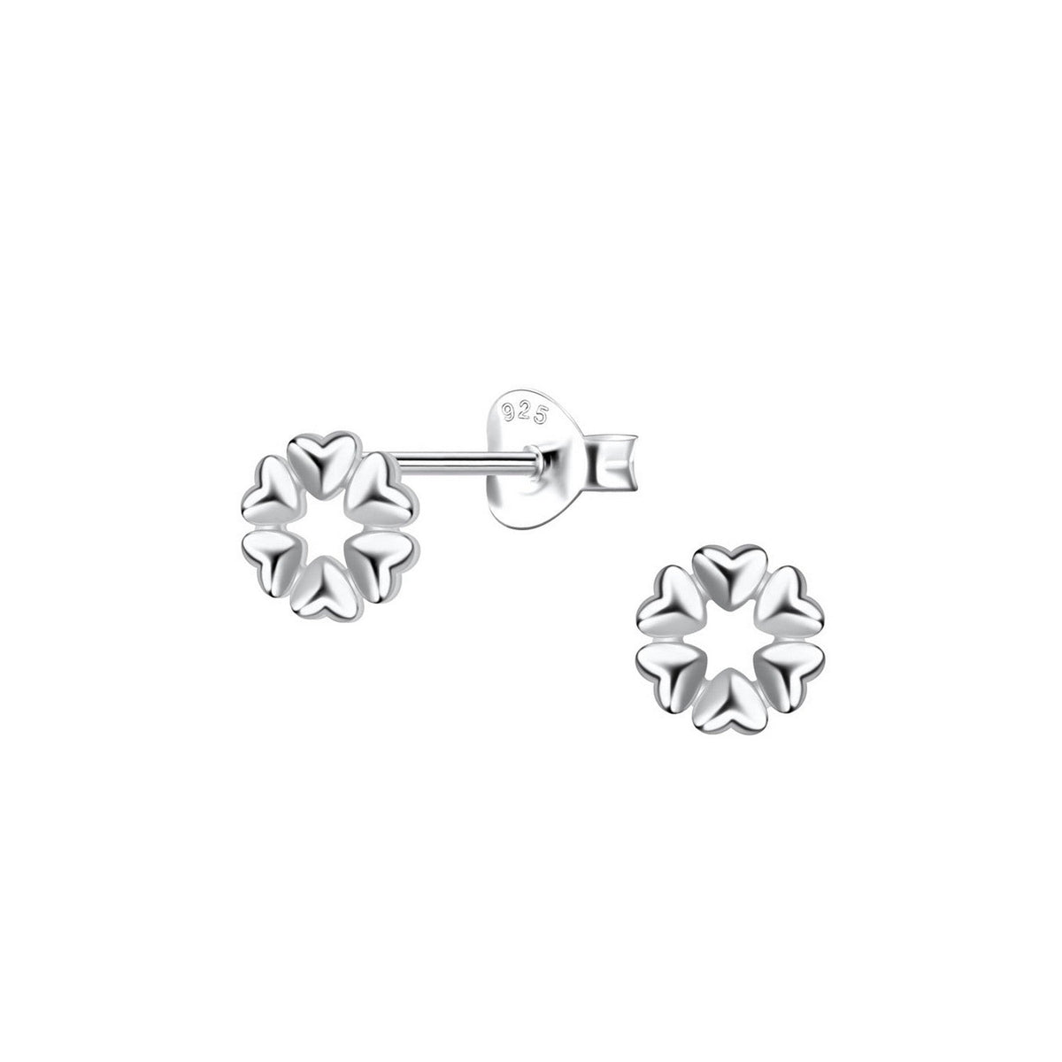 Dew Heart Petal Stud Earrings