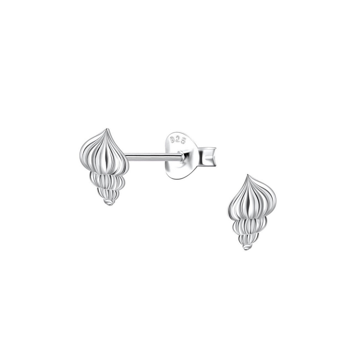 Dew Cone Shell Stud Earrings