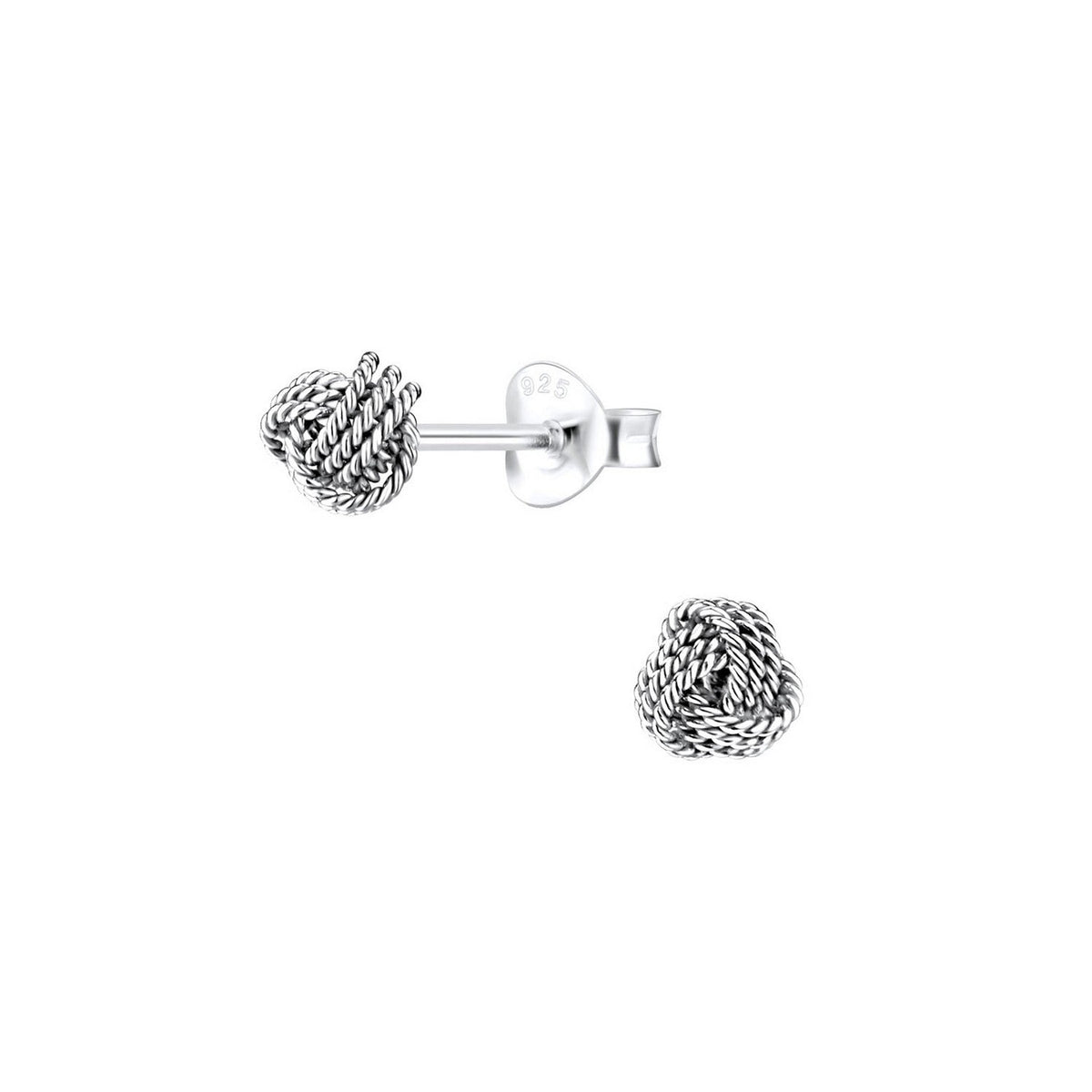 Dew Rope Knot Stud Earrings