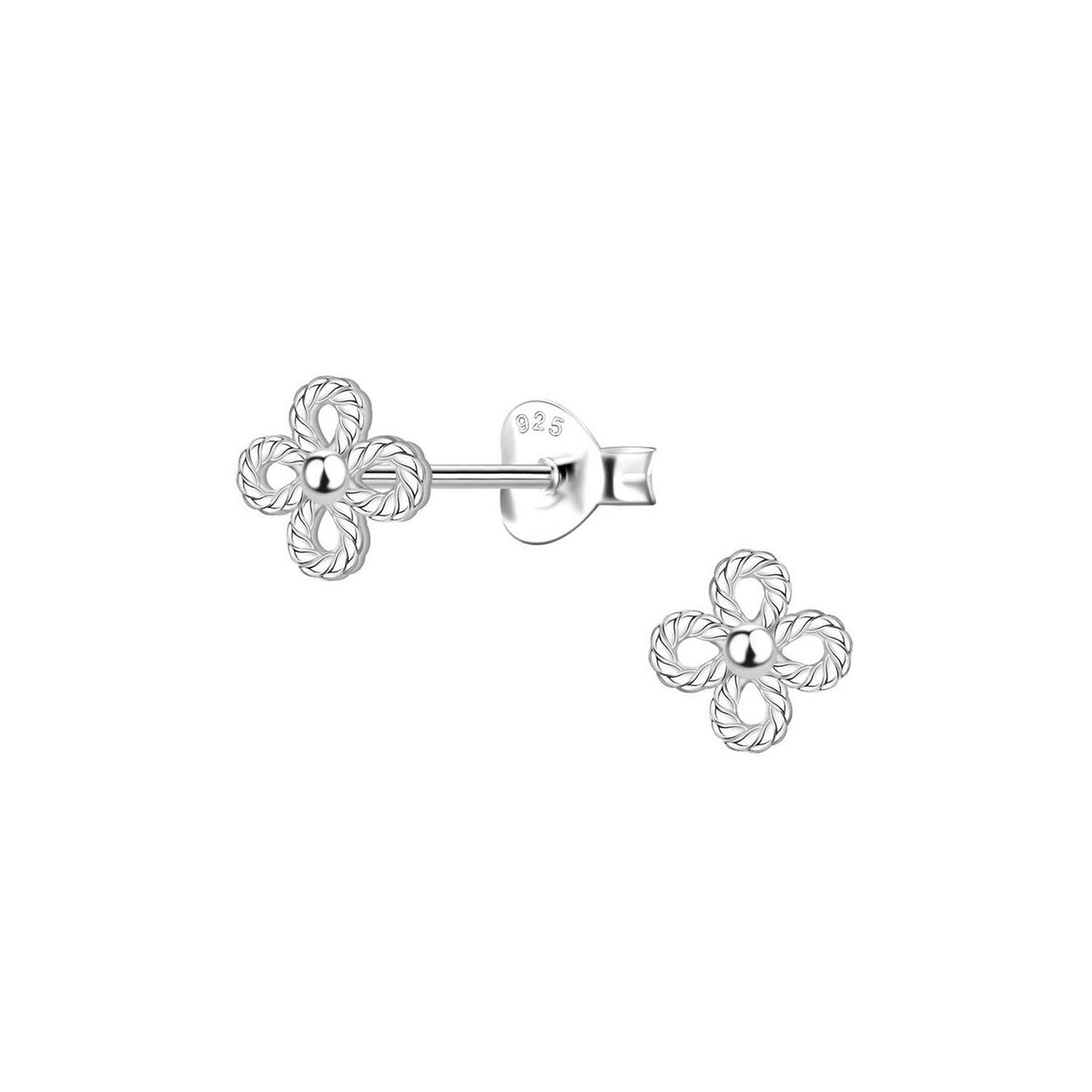 Dew Twisted Flower Stud Earrings