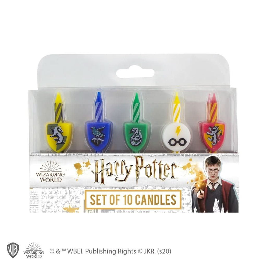 Harry Potter Candles-set Of 10 Birthday Style Candles Harry Potter Logo-partyware