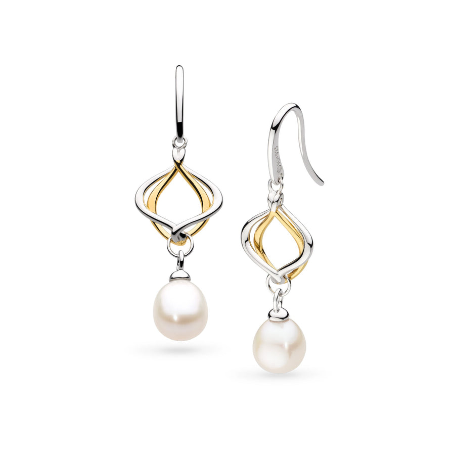 Kit Heath Alicia Pearl Golden Gold Plated Drop Earrings 50021GFP