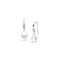 Kit Heath Revival Classic Pearl Glitz Zirconia Rhodium Plated Drop Earrings 50425FPC