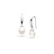 Kit Heath Revival Classic Pearl Rhodium Plated Drop Earrings 50427FP