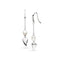 Kit Heath Desire Kiss Pearl Rhodium Plated Chain Drop Earrings 50515FP
